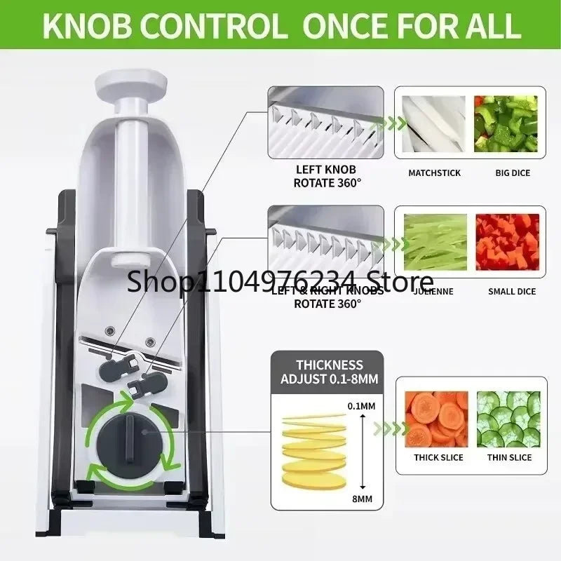 Cortador de verduras para cocina, herramienta manual ajustable para limón, pelador, utensilios de cocina, molinillo manual.