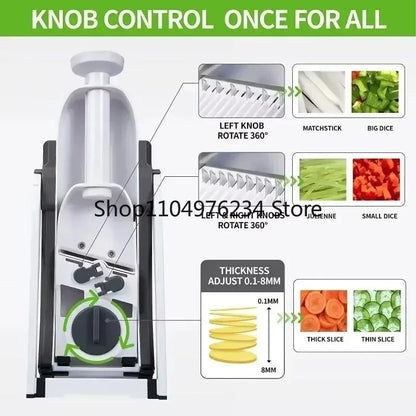 Cortador de verduras para cocina, herramienta manual ajustable para limón, pelador, utensilios de cocina, molinillo manual.