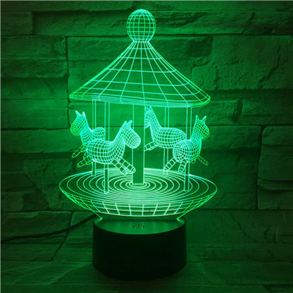 3D Rotating Night Lamp Smart Wireless Color Shifting