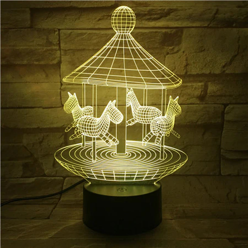 3D Rotating Night Lamp Smart Wireless Color Shifting